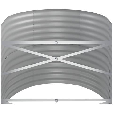Letto da Giardino in Acciaio a Polvere 440x80x68 cm Antracite - Foto 2