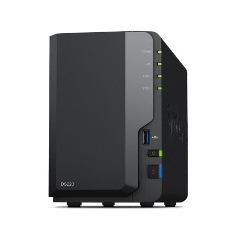 NAS DiskStation DS223 2 Slot 3.5" / 2.5" Interfacce 1x Gigabit Ethernet / 3x USB 3.2 Ram 2 GB - Foto 1
