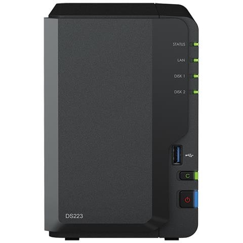 NAS DiskStation DS223 2 Slot 3.5" / 2.5" Interfacce 1x Gigabit Ethernet / 3x USB 3.2 Ram 2 GB - Foto 2