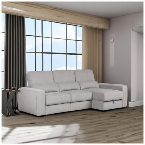 Divano Duke Grigio Penisola Reversibile E Funzione Letto - Foto 2