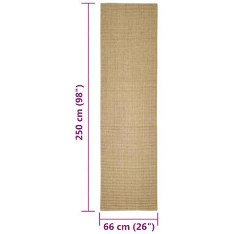 Tappeto In Sisal Per Tiragraffi 66x250 Cm - Foto 5