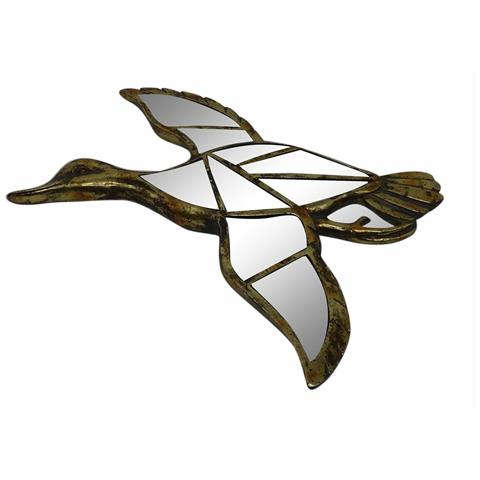 Decorazione Da Parete Dkd Home Decor 38 X 3 X 37 Cm Dorato Anatra - Foto 1