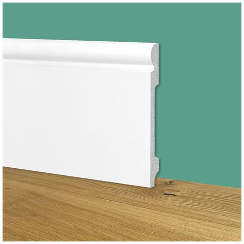 96ml Bancale Di Battiscopa Zoccolino Bianco Mod. Olandese 120x16x2000mm In Polimeri - Polistrutturato - Foto 1