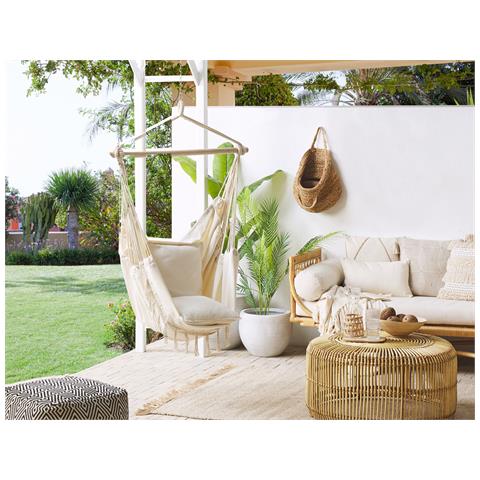 Sedia Sospesa Da Fissare Al Soffitto Bonea Cotone Beige - Foto 1