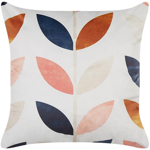 Cuscino Decorativo Quinoa Velluto 45 X 45 Cm Motivo Di Piante Bianco - Foto 5