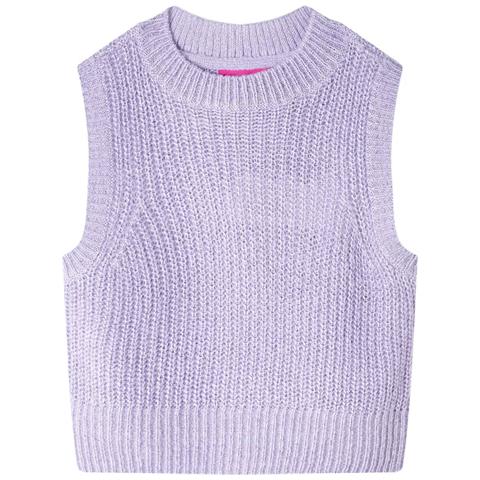 Gilet Da Bambina Lavorato A Maglia Lilla Chiaro 128 - Foto 1