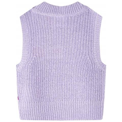 Gilet Da Bambina Lavorato A Maglia Lilla Chiaro 128 - Foto 2