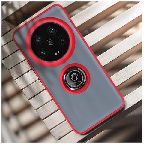 Cover Per Xiaomi 14 Ultra Anello Metallico Funzione Supporto - Foto 2