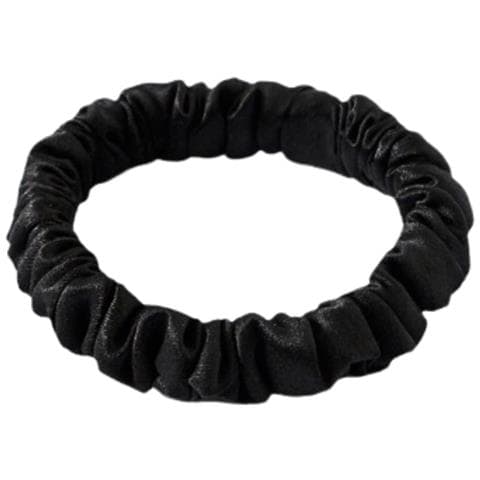 Confezione Da 2 Elastici Per Capelli In Pura Seta Di Gelso Per Donna Black - Foto 1