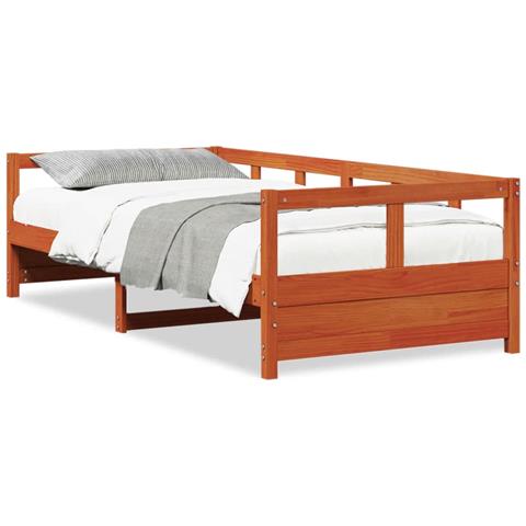 Dormeuse Senza Materasso Marrone Cera 90x200 Cm Legno Di Pino - Foto 2