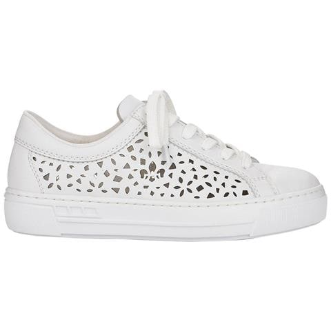 White Casual Closed Shoes Scarpe Basse Pelle Scarpe Donna Bianco Eu 37, L8831-80 - Foto 1