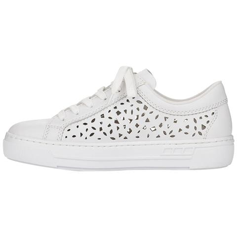 White Casual Closed Shoes Scarpe Basse Pelle Scarpe Donna Bianco Eu 37, L8831-80 - Foto 3