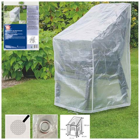 Copertura Protettiva Trasparente Sedia Regolabile, Ca.65x65x120/80 - Foto 1