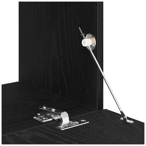 Mobile TV Rovere Nero 120x30x30,5 cm in Legno Multistrato - Foto 9