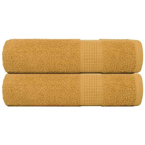 Asciugamani Da Bagno 2 Pz Oro 100x150 Cm 360 G/m 100% Cotone - Foto 1