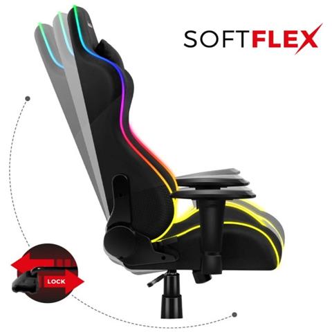 Huzaro Force 6.2 RGB, Sedia da gaming per PC, 130 kg, Seduta a dondolo (culla), Schienale imbottito, Corse, Universale - Foto 16