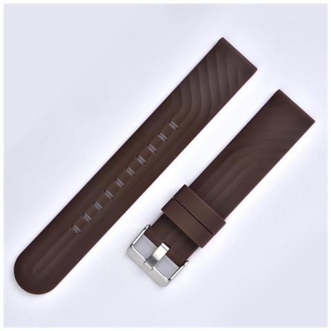 Cinturino In Silicone Per Huawei Gt3 E Iwatch 4 Brown 22 Mm - Foto 1