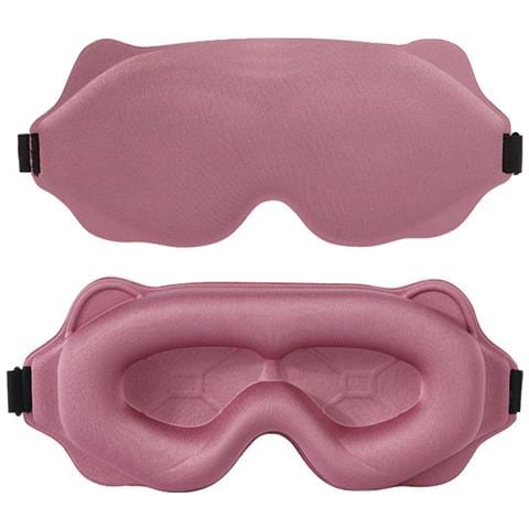 Mascherina Per Dormire Oscurante Sagomata 3d Per Viaggio E Riposo Pink - Foto 1