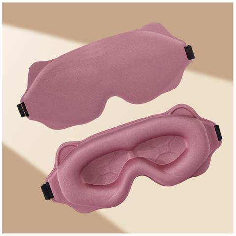 Mascherina Per Dormire Oscurante Sagomata 3d Per Viaggio E Riposo Pink - Foto 2