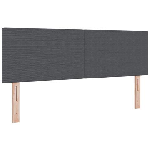Testiera Design Semplice Grigio Scuro 160 cm in Tessuto Corduroy - Foto 1