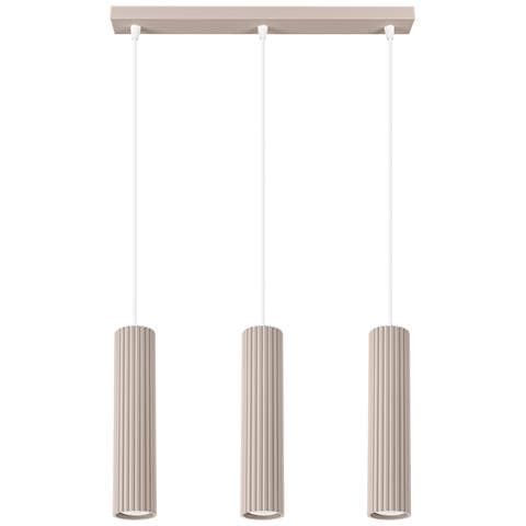 Lampada A Sospensione Karbon 3l Taupe Sl. 1774 - Minimalist Lampada A Sospensione Talpa 98x45x6.5 Cm - Foto 1