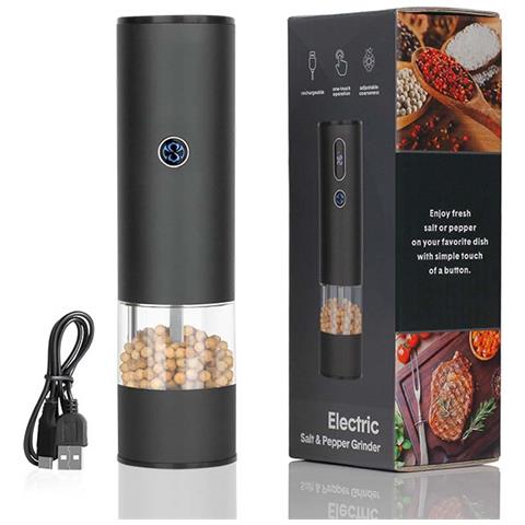 Macinapepe Elettrico Ricaricabile Nero, Ricarica Usb, Nucleo In Ceramica - Foto 2