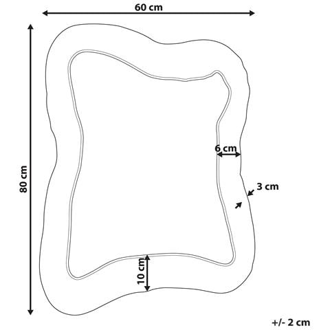Specchio Pencran 60 Cm 80 Cm Rosa - Foto 6