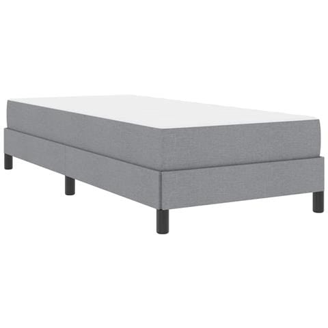 Letto a molle con materasso Grigio chiaro 80 x 200 cm Tessuto - Foto 1
