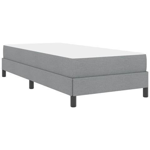 Letto a molle con materasso Grigio chiaro 80 x 200 cm Tessuto - Foto 9