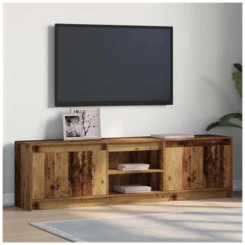 Mobile TV Marrone 180 x 34 x 50 cm Legno multistrato - Foto 2