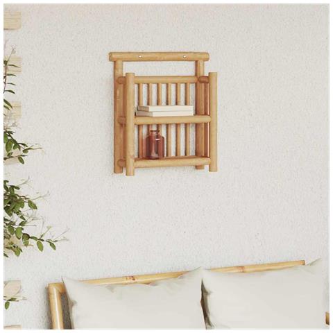 Scaffale da parete A parete Naturale 40 x 13 x 44 cm Bambù - Foto 2