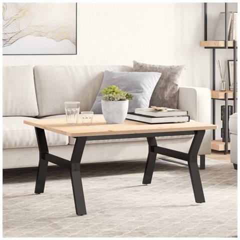 Telaio Gambe a Y per Tavolino da Salotto 80x70x43 cm in Acciaio - Foto 2