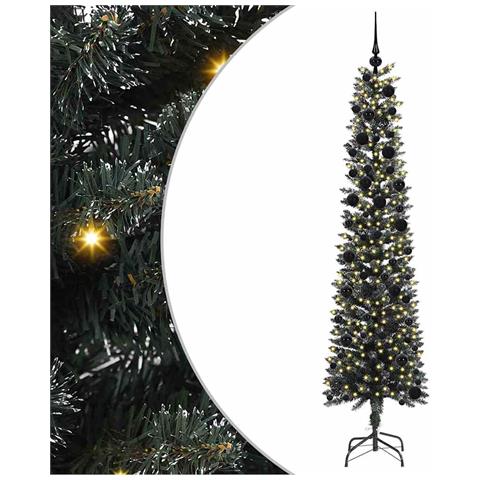 Albero di Natale artificiale con 300 LED Verde 240 cm - Foto 1