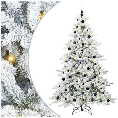 Albero di Natale Artificiale con Rami Pieghevoli Bianco 210 cm - Foto 1