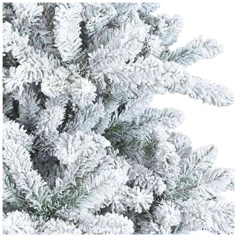 Albero di Natale Artificiale con Rami Pieghevoli Bianco 210 cm - Foto 9