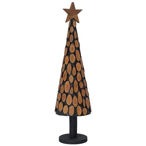 Albero di Natale Marrone 120 cm Legno massello di teak - Foto 1