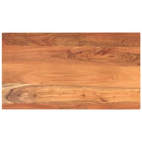 Piano Tavolo 100x70x2,5 cm Rettangolare Legno Massello Acacia - Foto 1