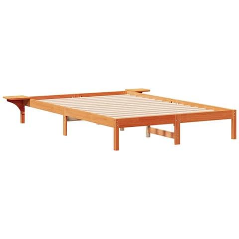 Letto con Tavolini Laterali Marrone cerato 160 x 210 cm - Foto 1