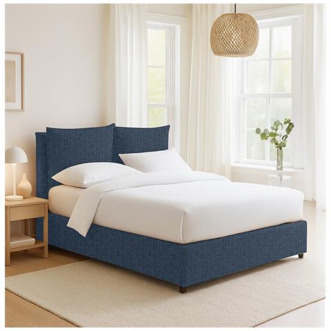 Oncino - Letto Singolo Sfoderabile, Blu - Foto 2