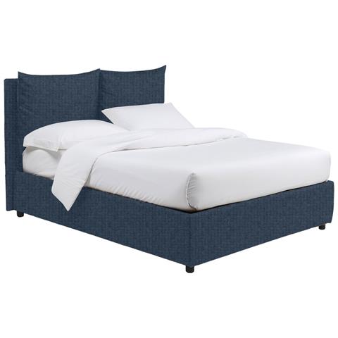 Oncino - Letto Singolo Sfoderabile, Blu - Foto 1