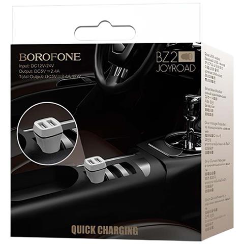 Caricatore Per Auto Con 2 Porte Usb-a, Leggero E Compatto, Bianco - Foto 2