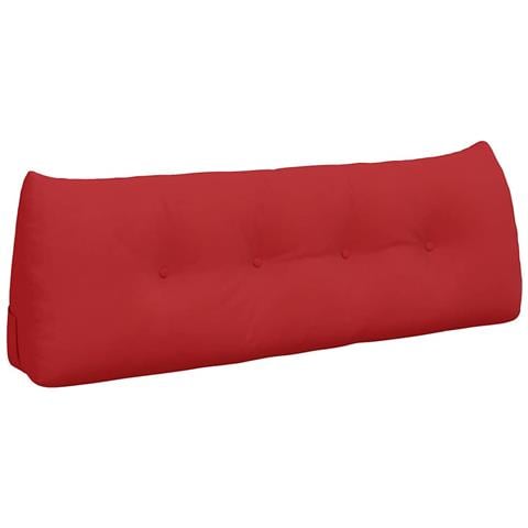 Cuscino per Schiena Rosso 140 x 24 x 50 cm Tessuto - Foto 1