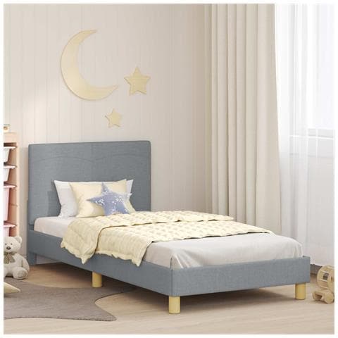 Struttura letto bambini con testata Grigio chiaro 80 x 200 cm - Foto 2