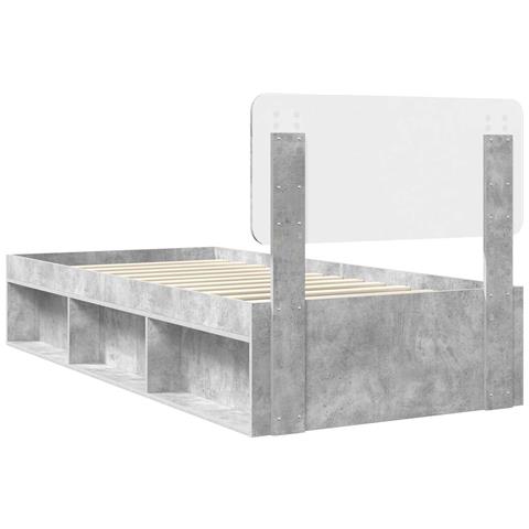 Struttura del letto Grigio Concretè 90 x 190 cm Pino massello - Foto 9