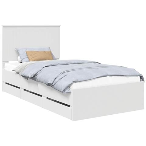 Struttura del letto Bianco 100 x 200 cm Legno Ingegnerizzato - Foto 1