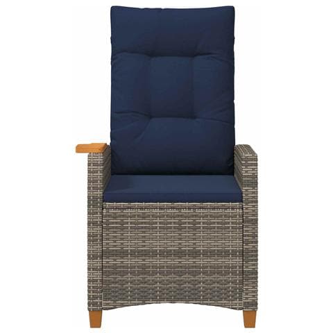 Poltrona reclinabile con tavolino 62 x 64 x 112 cm polyrattan - Foto 2