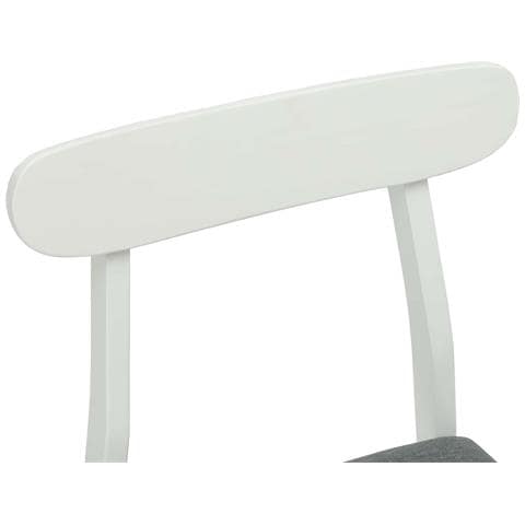 Sedia da pranzo 2 pcs Bianco e Grigio Legno di gomma solido - Foto 9