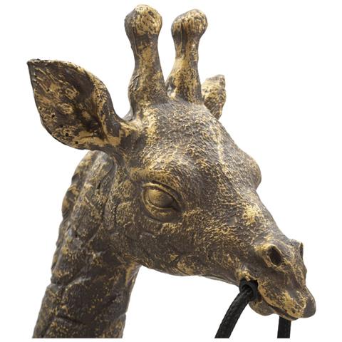 Lampada Da Tavolo Giraffa In Resina Oro Antico - Foto 2