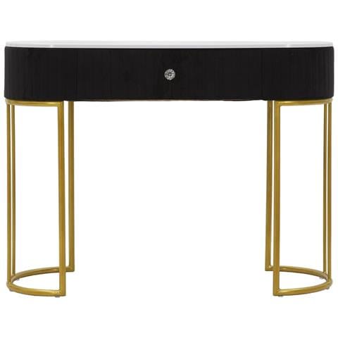 Tavolo Consolle Vkh614-nero-legno-100x43x74 Cm - Foto 2