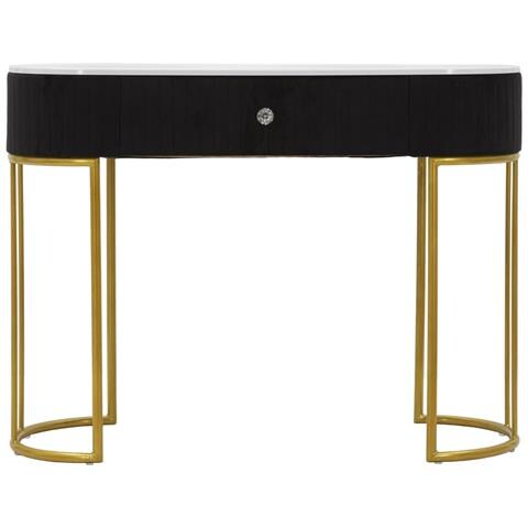 Tavolo Consolle Vkh614-nero-legno-100x43x74 Cm - Foto 2